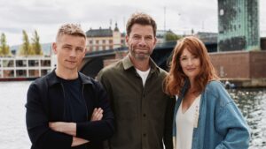 Esben Smed, Nikolaj Lie Kaas og Julie Agnete Vang. (Foto: Henrik Ohsten/Zentropa/TV 2).